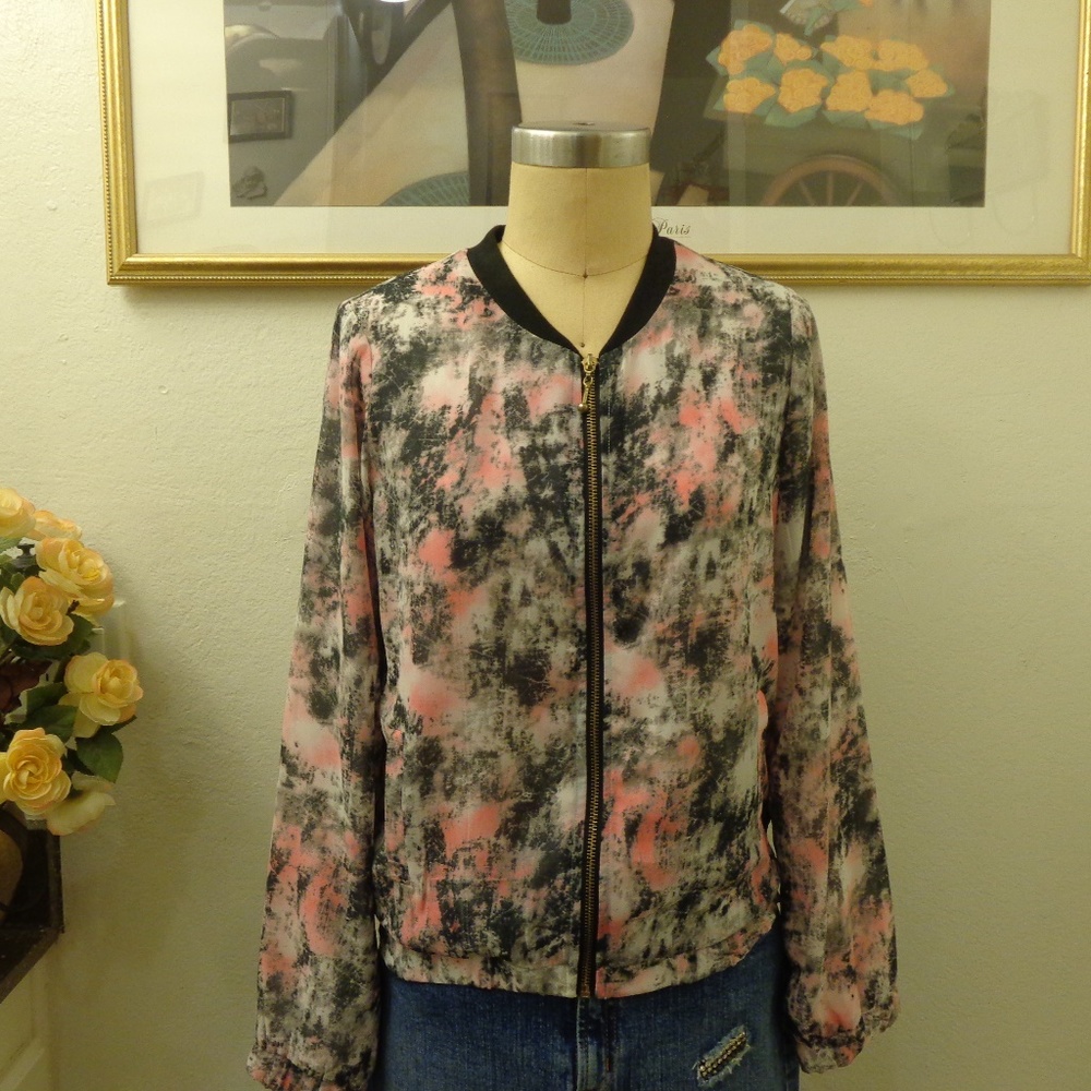 Japna Paint Splatter Light Weight Bomber Jacket